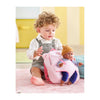 Corolle poppen draagrugzak roze pluche 30cm babypop accessoire.