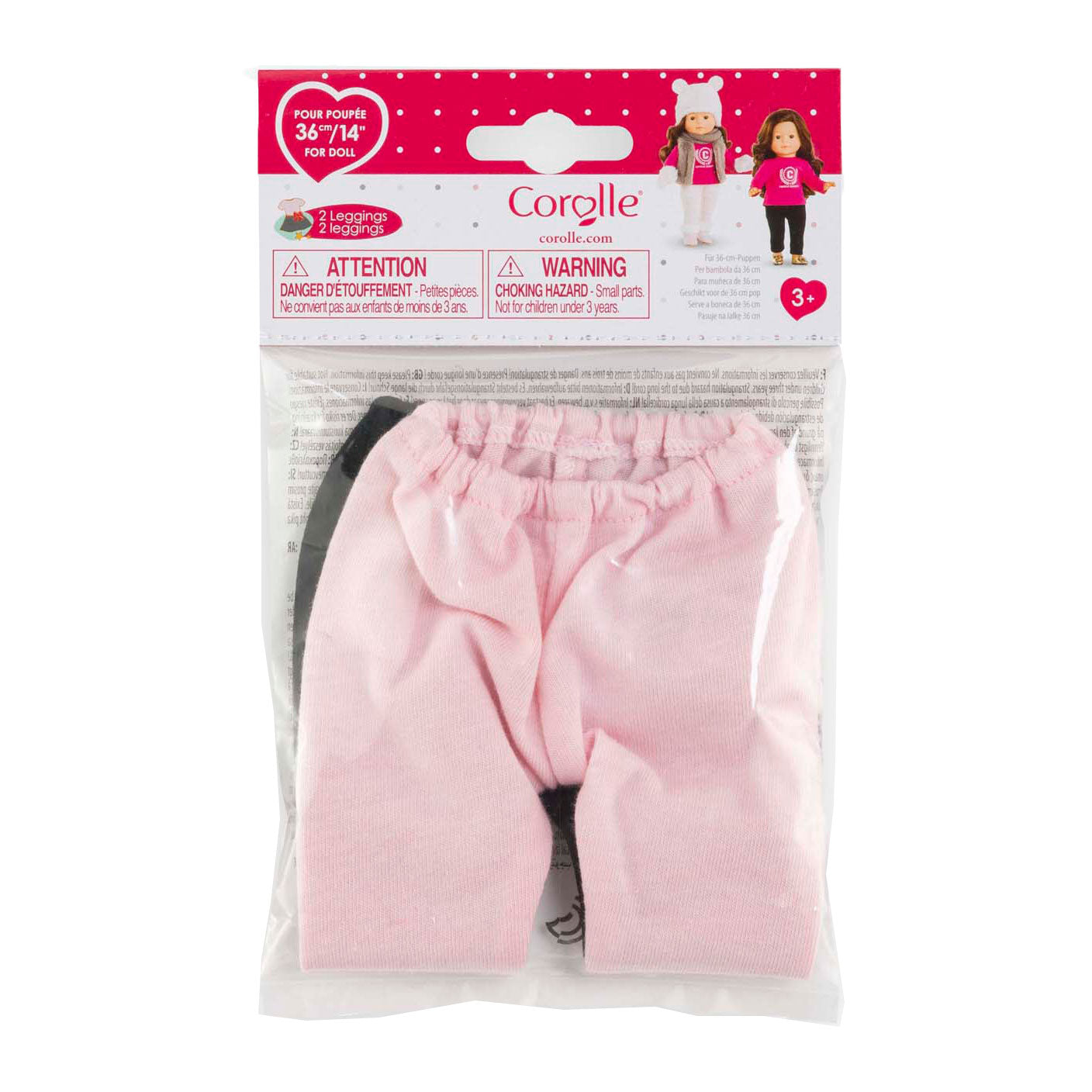 Set di corolle di 2 leggings per bambole, 36 cm