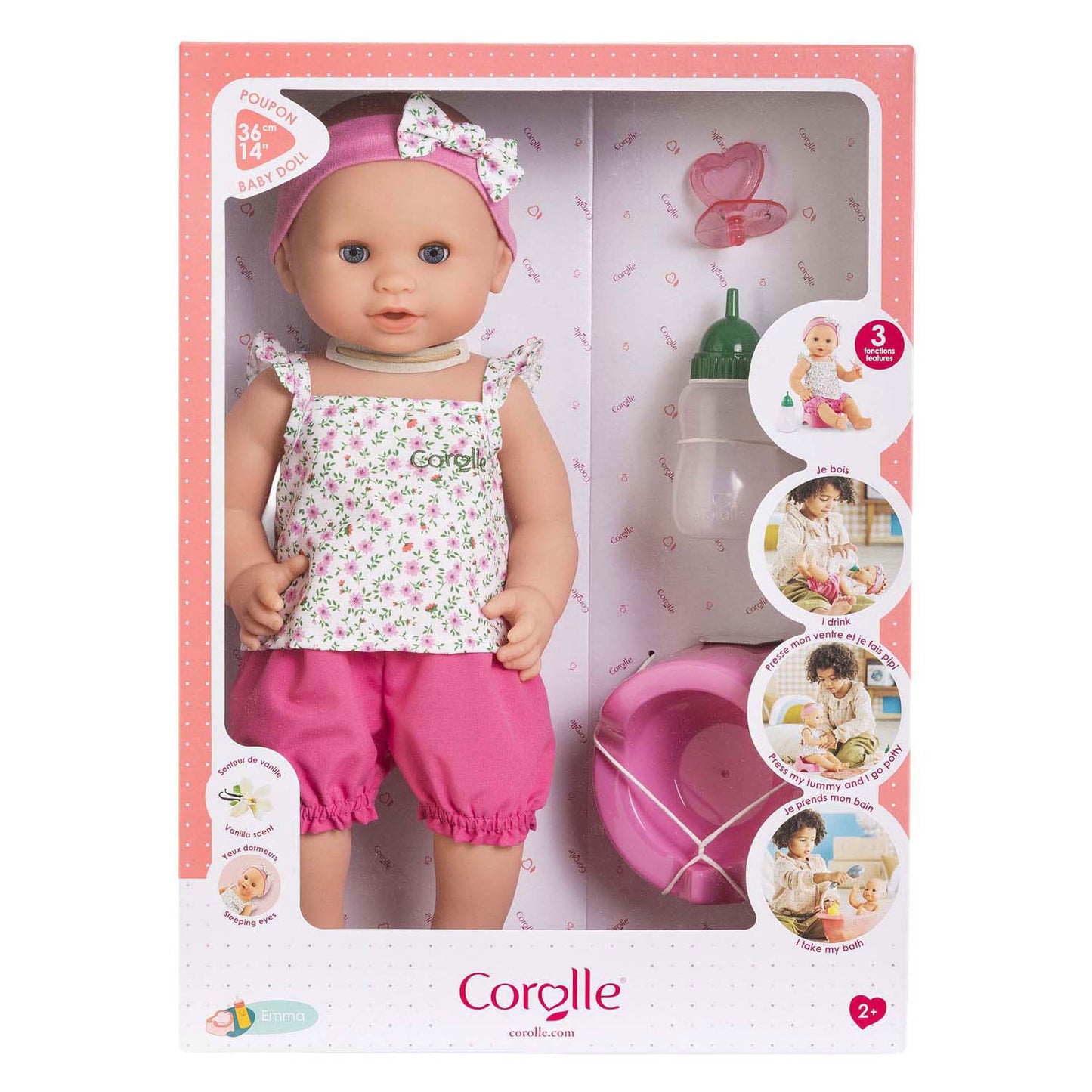 Corolle mon grande poupon bambola che beve e fa pipì emma - 36 cm