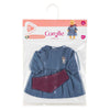 Abito jeans Corolle con sciarpa piccolo esploratore - 30 cm
