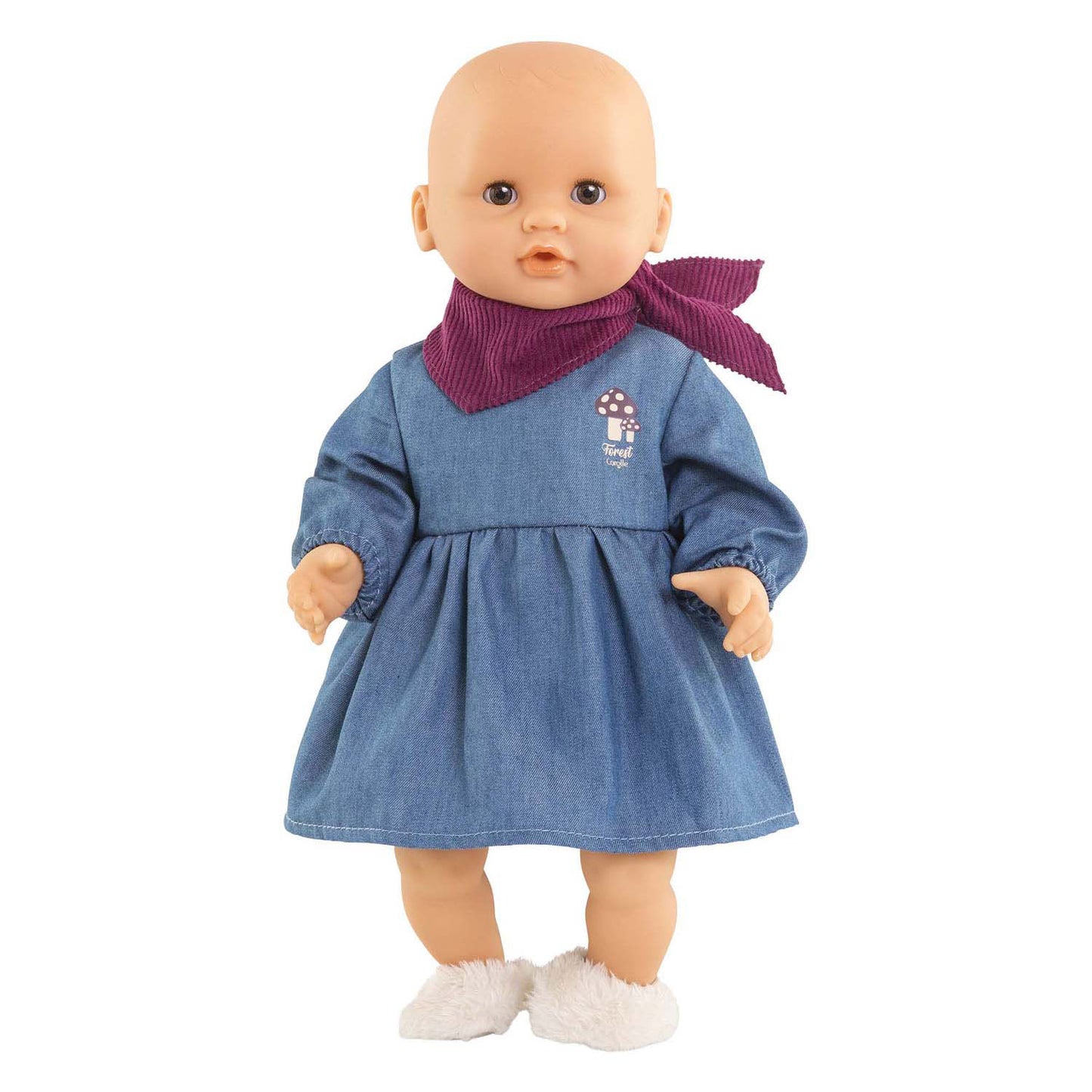 Abito jeans Corolle con sciarpa piccolo esploratore - 30 cm