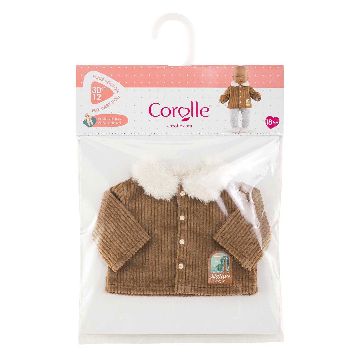 Corolle velours jasje kleine ontdekker - 30cm