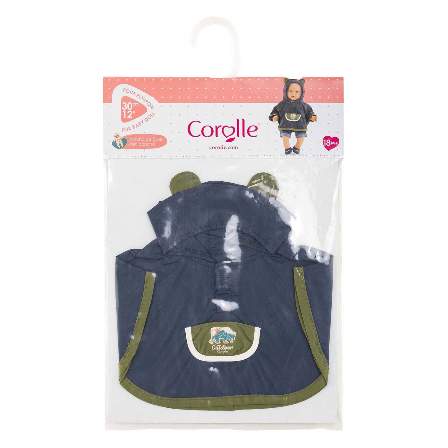 Poncho antipioggia Corolle piccolo esploratore - 30 cm