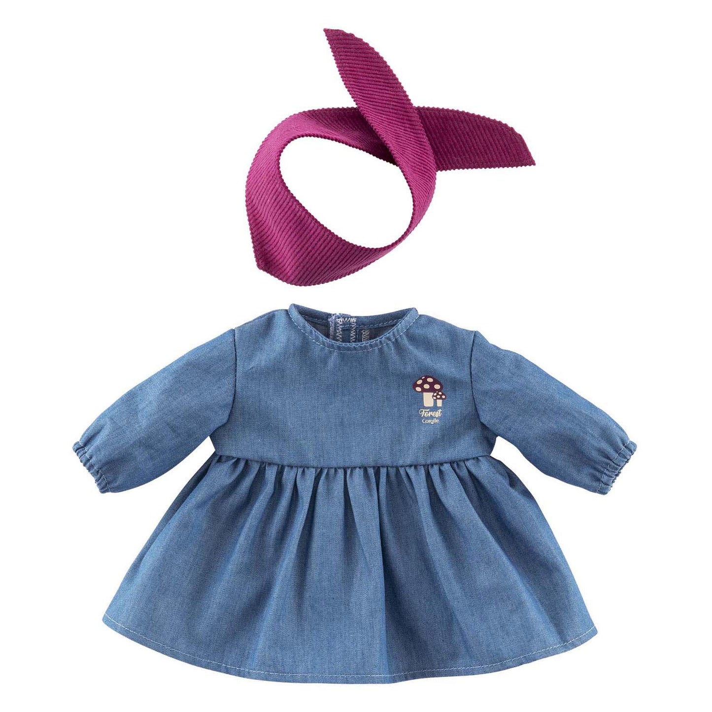 Corolle doll jeans dress with scarf little explorer - 36cm