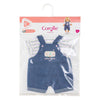 Salopette jeans per bambole Corolle con maglietta piccolo esploratore - 36 cm