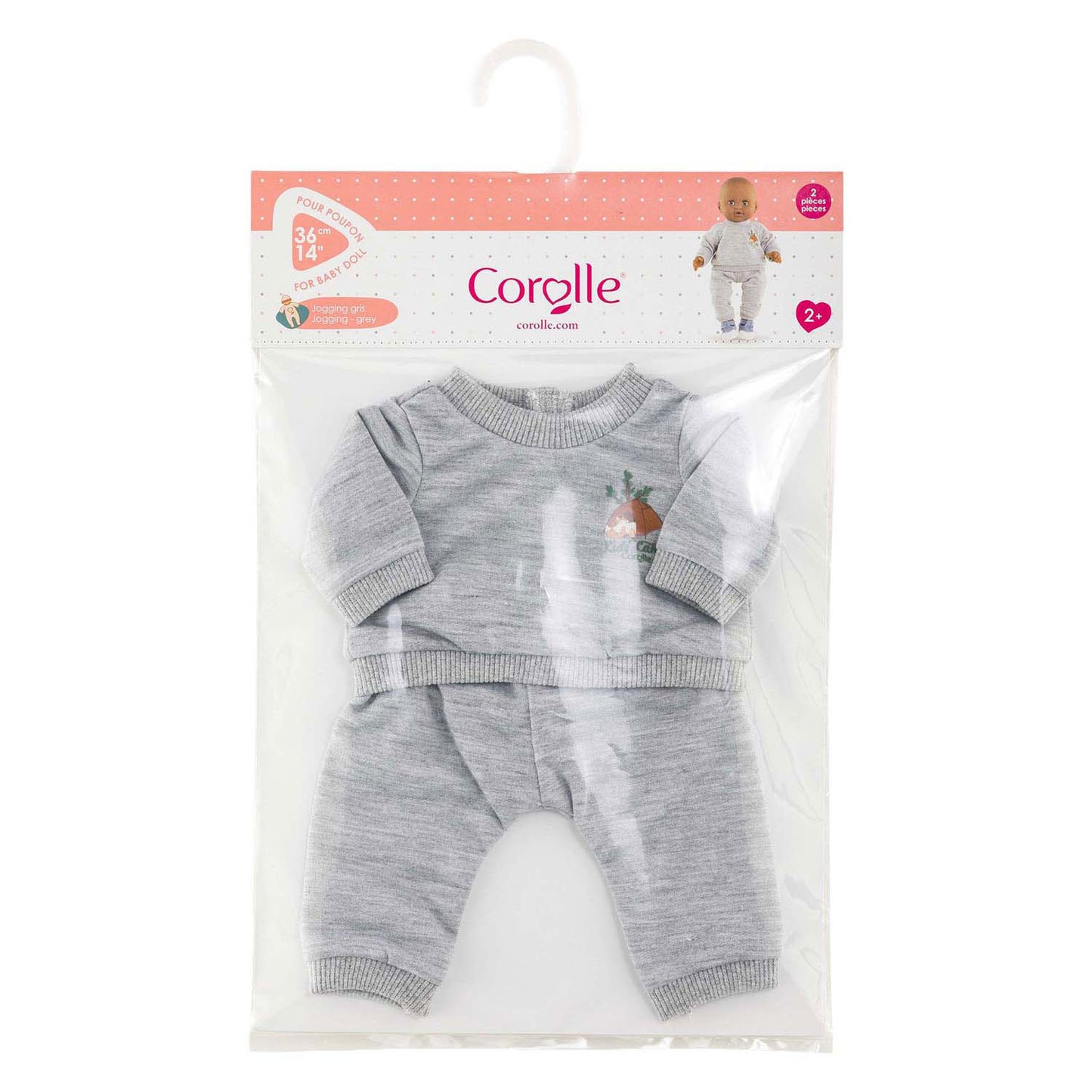 Tuta da jogging Corolle grigia piccolo esploratore - 36 cm