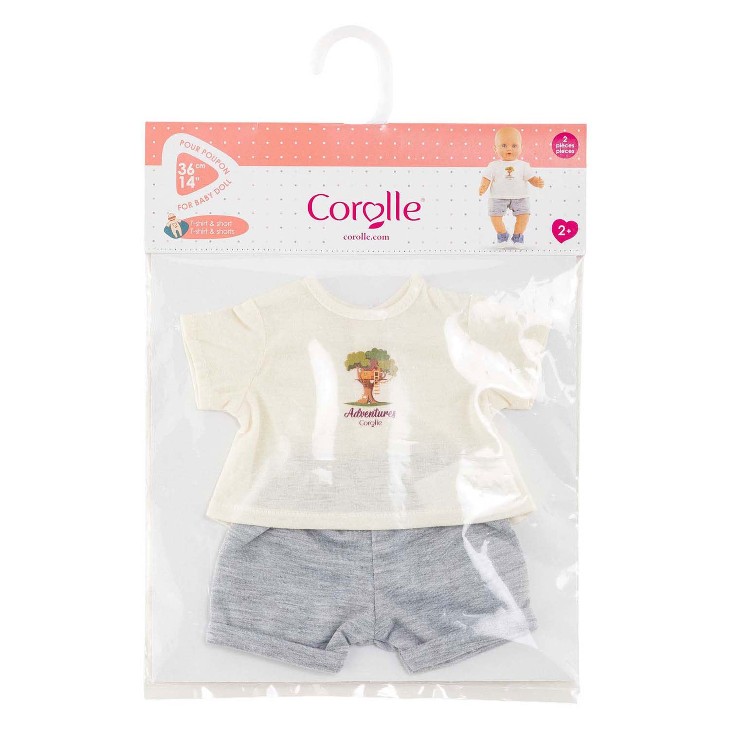 T-shirt Corolle con pantaloncini piccolo esploratore - 36 cm