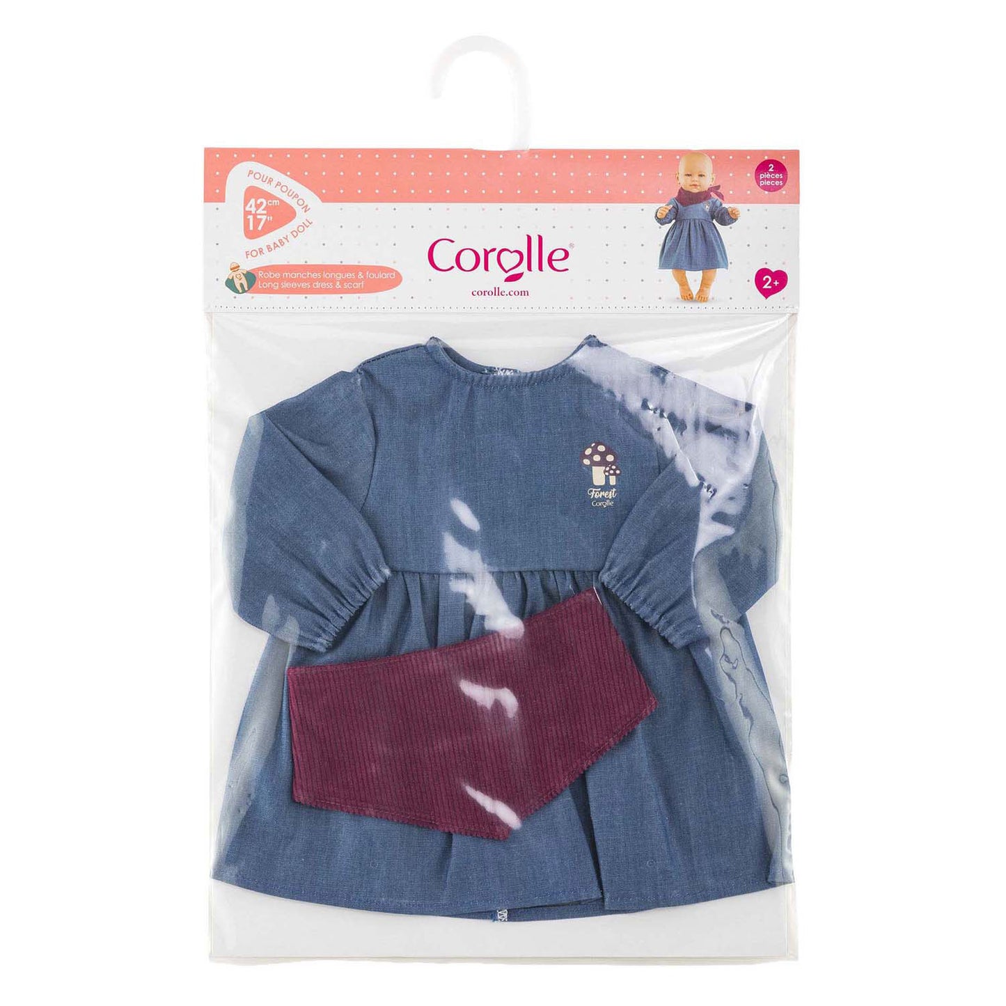Corolle jeans collo da bambola con sciarpa piccolo esploratore - 42 cm