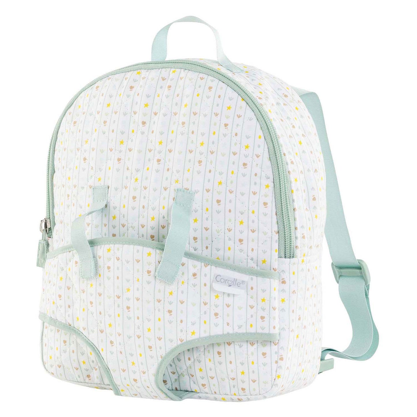 Mochila infantil Corolle estrellas con función de bolsa de transporte para muñecas - 30cm