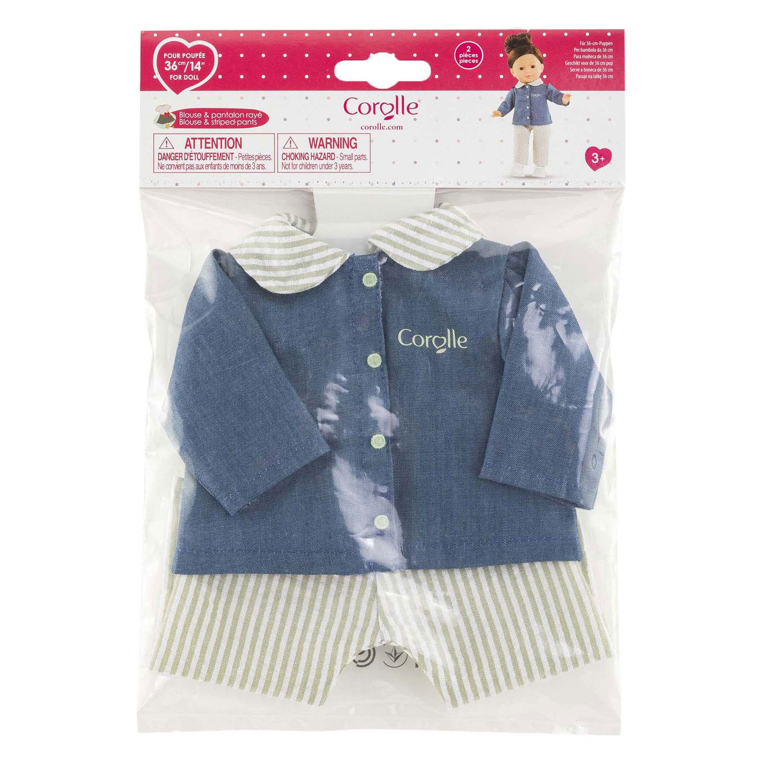 Camicetta e pantaloni per bambola Corolle ma - 36 cm
