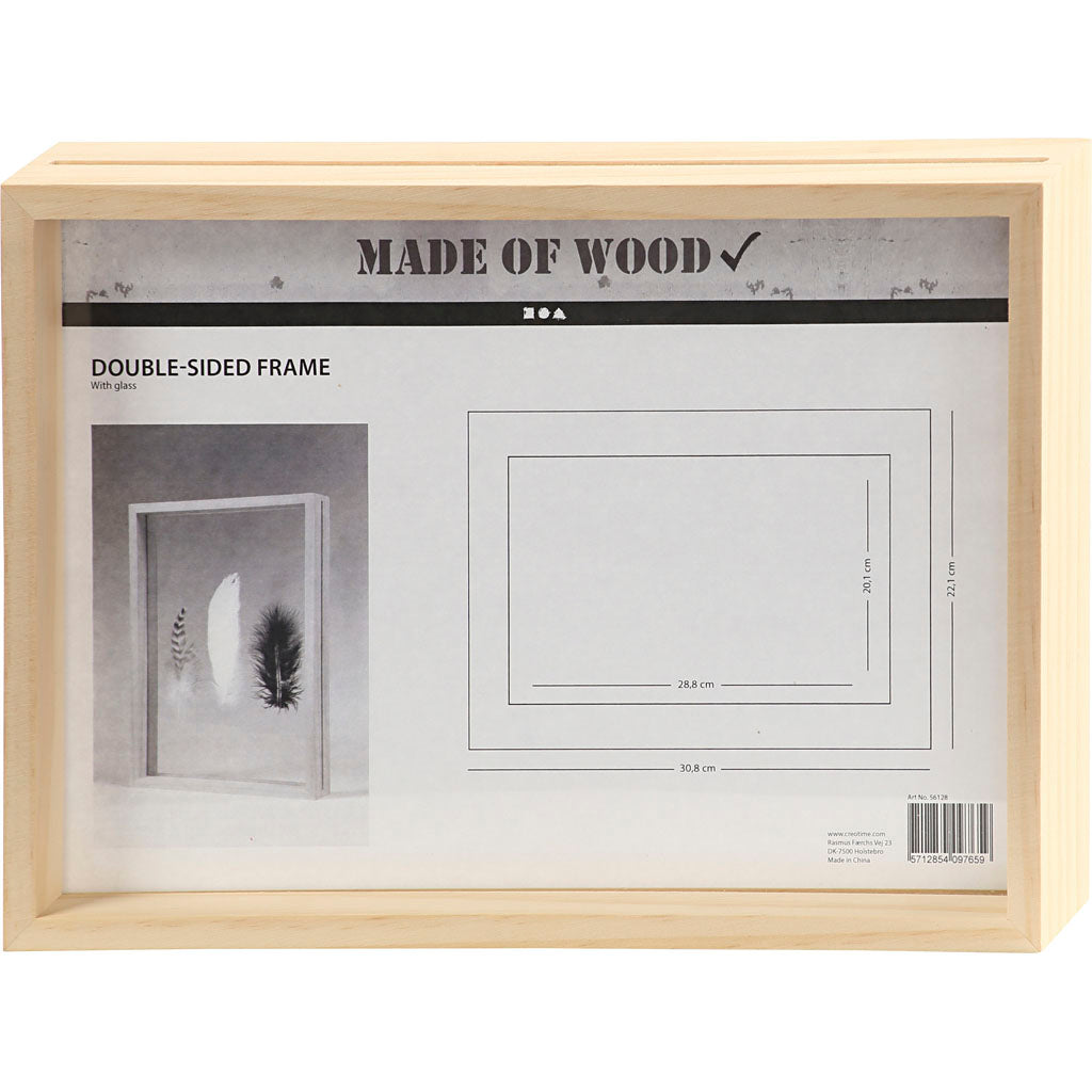 Creativ company marco de doble cara, d: 4,5 cm, dimensiones 22,1x30,8 cm, 1 pieza