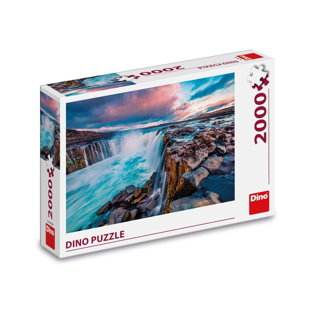 Dinotoys Dino Leg Puzzle de una cascada islandesa - 2000 piezas
