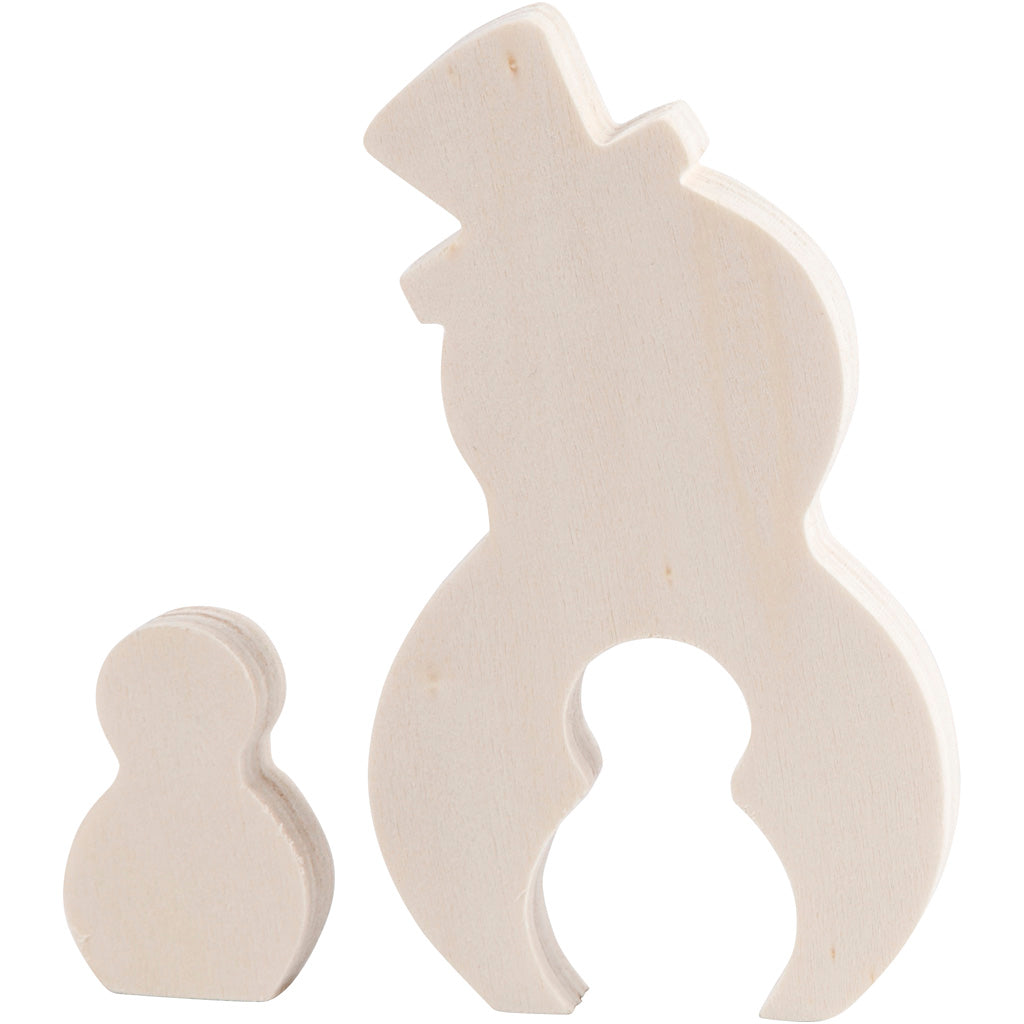 Creativ Company personaggi 2 in 1, pupazzo di neve, h: 4,5 + 11,5 cm, p: 1,2 cm, l: 3 + 6,5 cm, 1 set