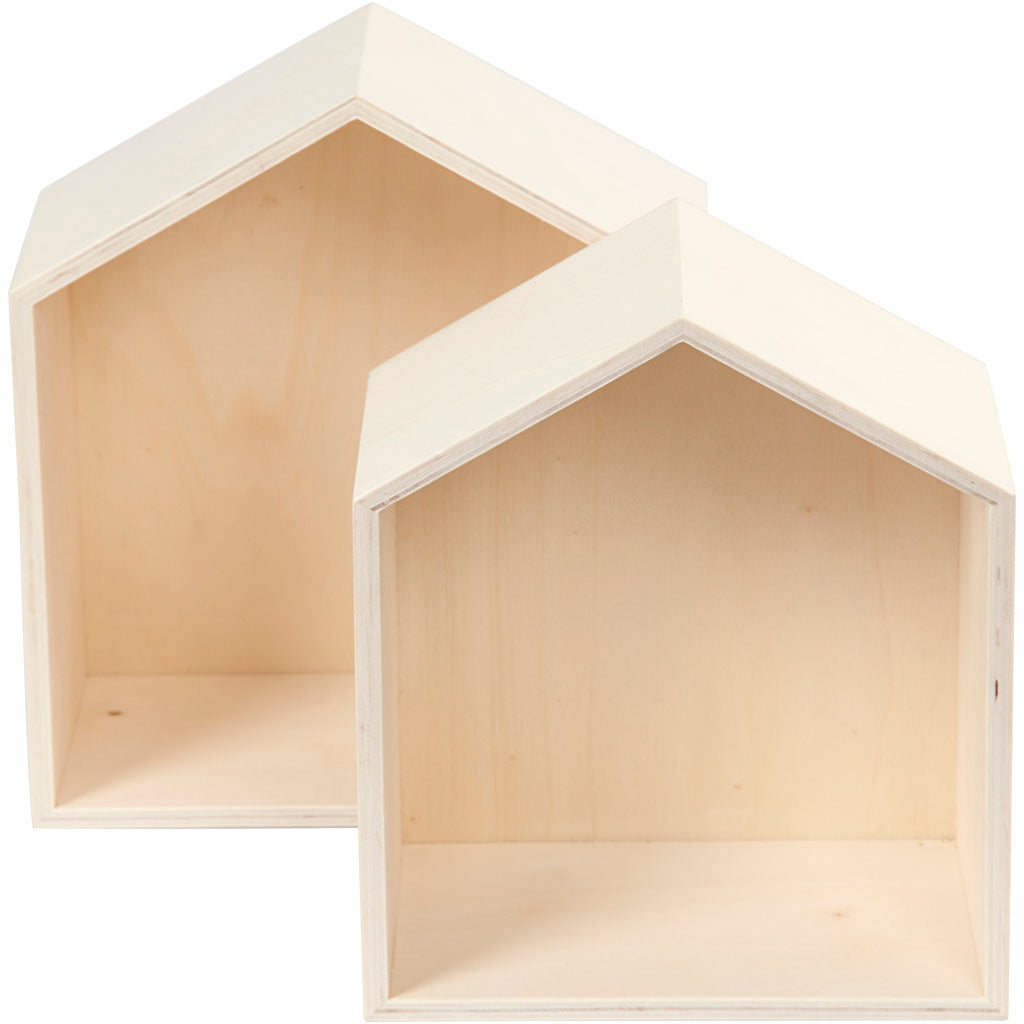 Creativ company cajas de presentación, casas, al: 22,5+25 cm, p: 12,5 cm, a: 19,5+22,5 cm, 2 piezas 1 juego