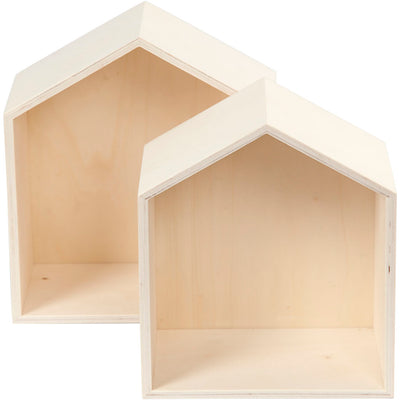 Creativ company cajas de presentación, casas, al: 22,5+25 cm, p: 12,5 cm, a: 19,5+22,5 cm, 2 piezas 1 juego