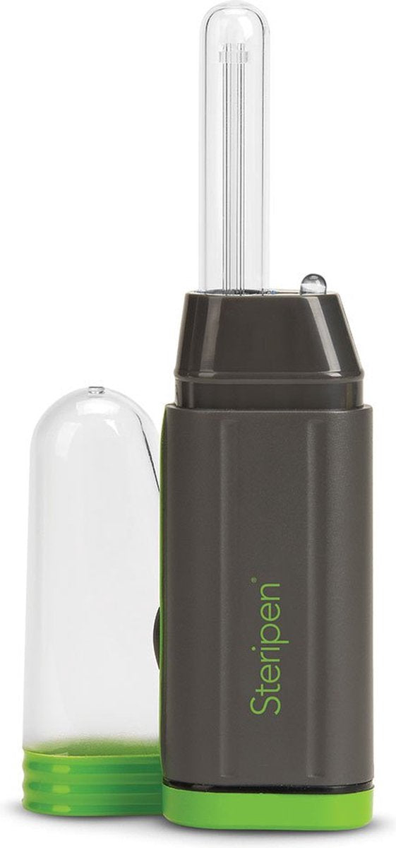 Steripen Adventurer Opti - Filtro y purificador de agua UV - Filtro de agua portátil para exteriores, camping y viajes - Negro Verde