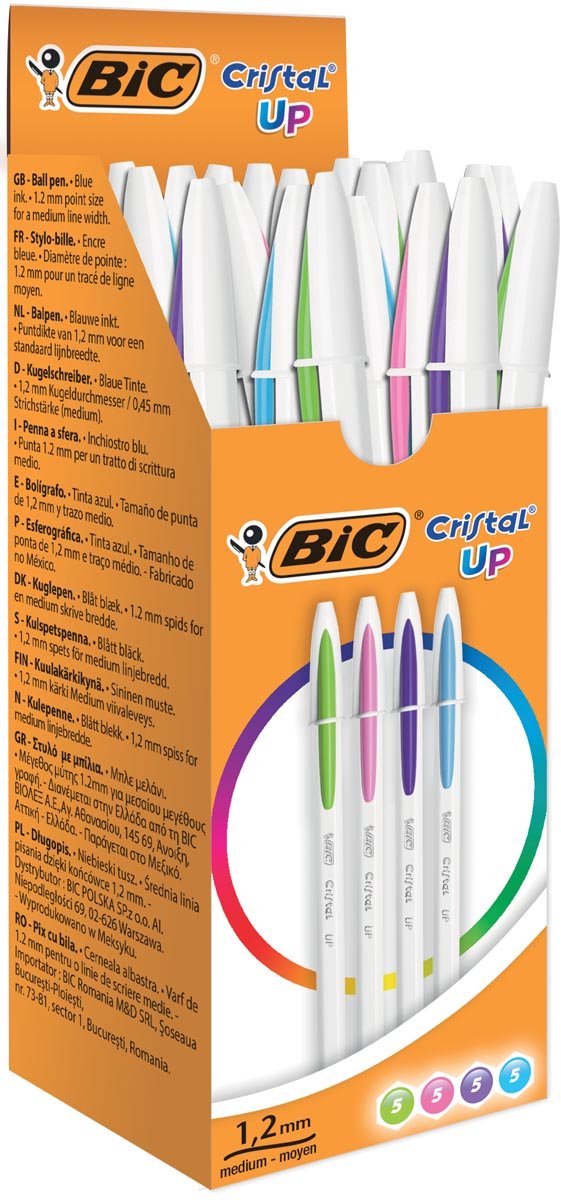 Bolígrafo bic cristal up fun gama de colores 0,35 mm
