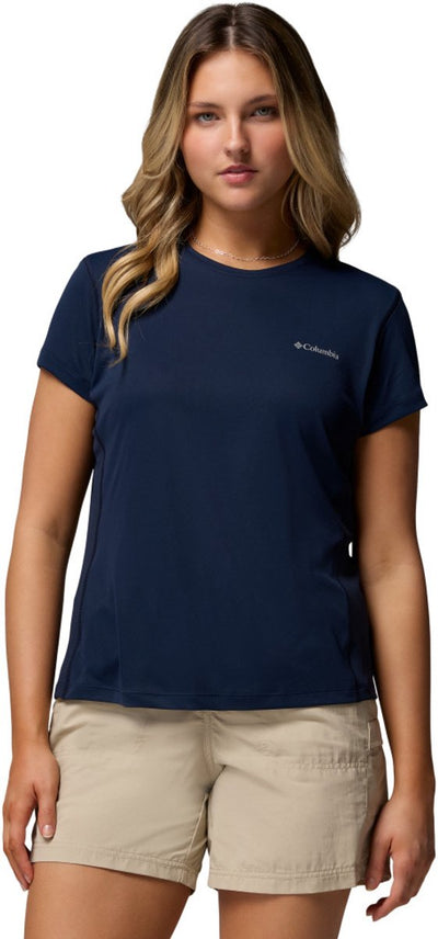 Maglia da esterno Columbia zero regole™ light ss crew da donna - blu scuro collegiale