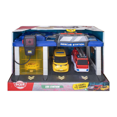 Stazione Dickie sos con 3 veicoli olandesi incl. luce e suono