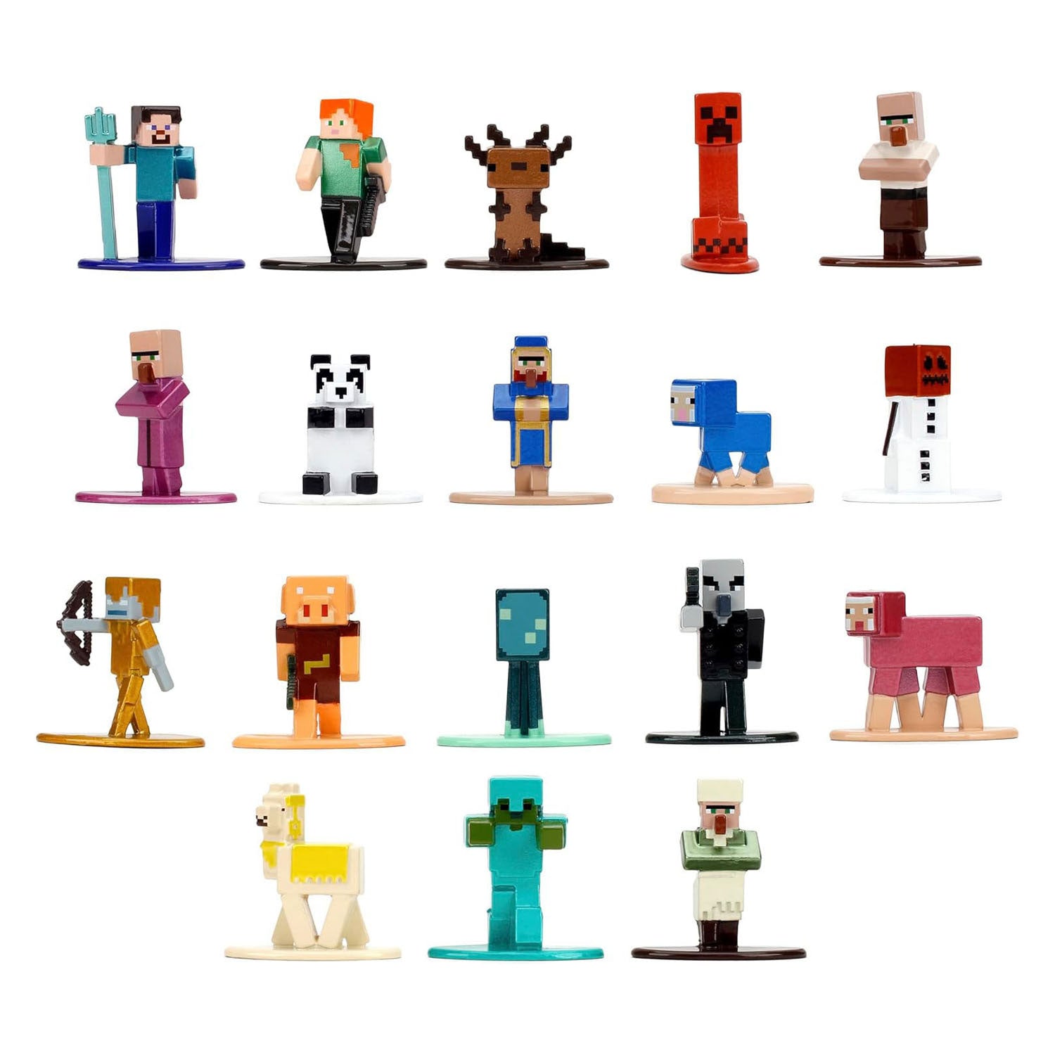 Jada Toys Minecraft Confezione multipla di nanofigure Wave 13 - 18 pezzi.