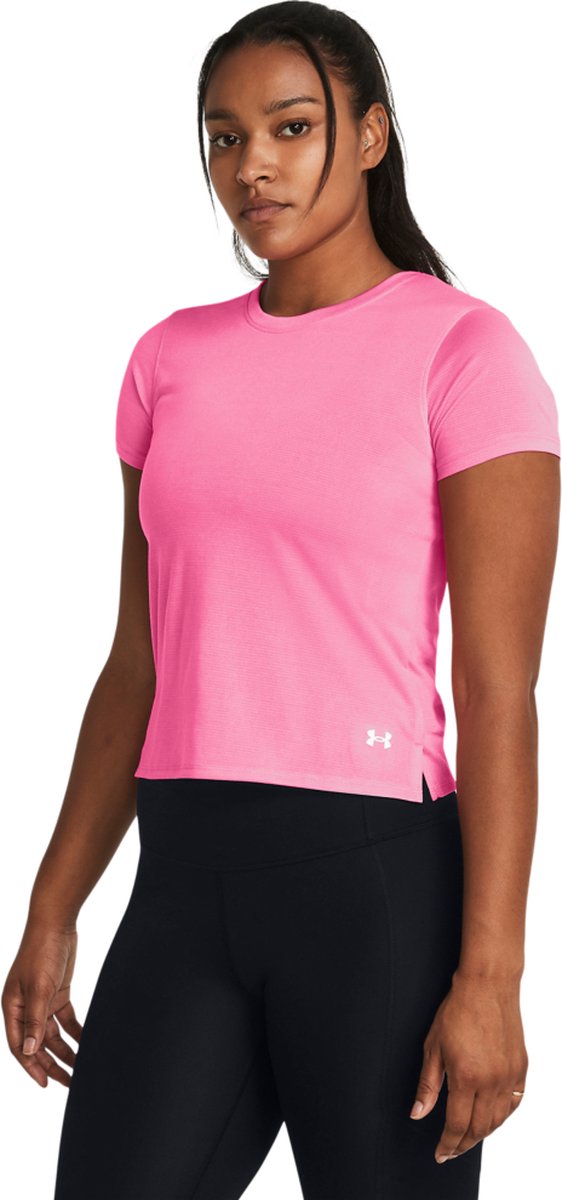 Camiseta deportiva Under Armour UA Streaker SS para mujer - Rosa - Talla M