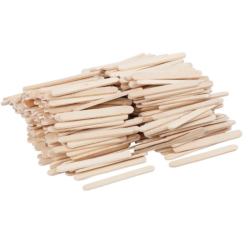 Bastoncini per ghiaccioli Creativ Company, l: 5,5 cm, l: 6 mm, naturale, 400 pezzi 1 scatola