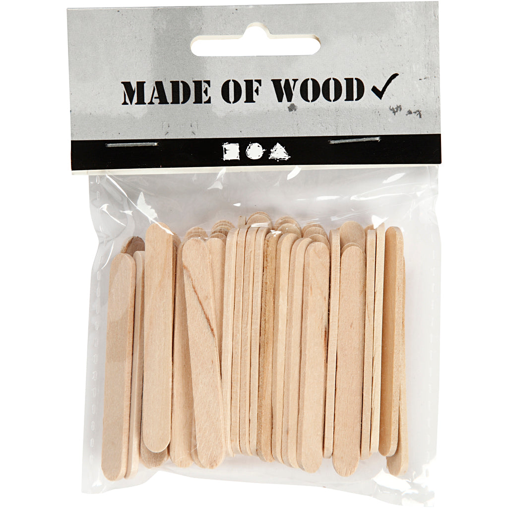 Creativ company houten knutselstokjes mini, 50st.