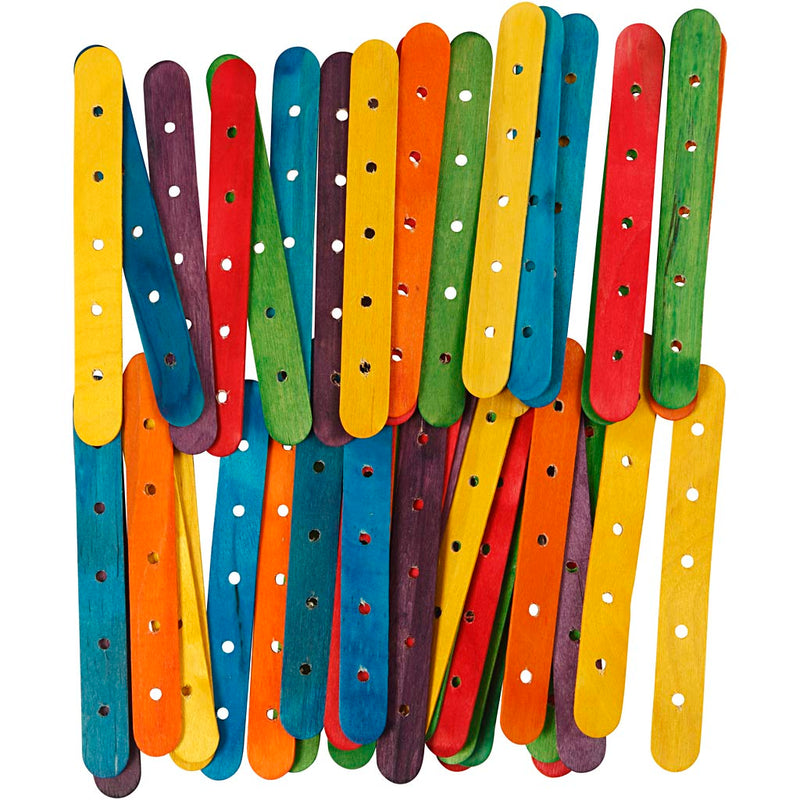 Creativ company http: www.cchobby.nl constructiestokjes-l-15-cm-b-1-8-cm-gatgrootte-4-mm-diverse-kleuren-500-div-1-doos