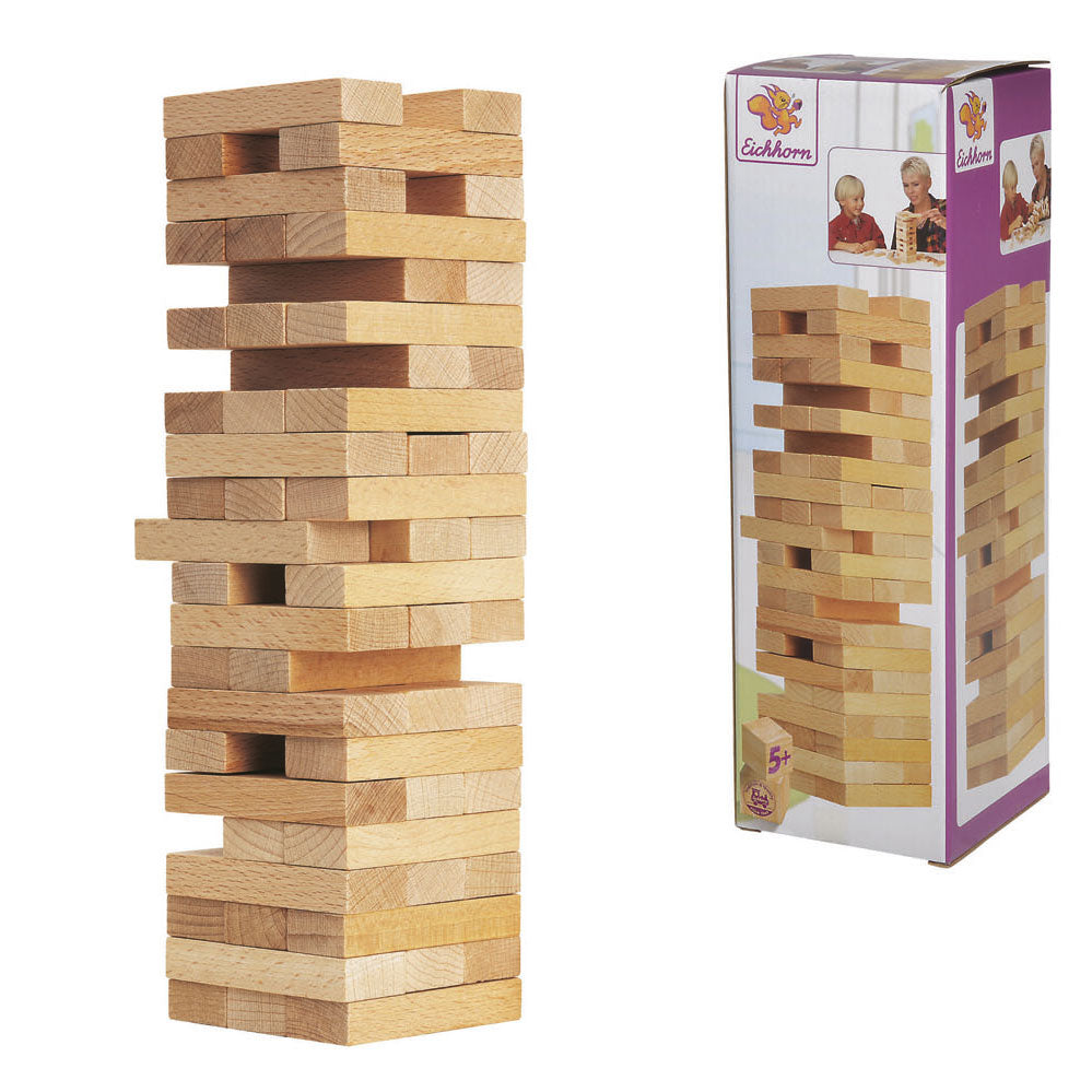 Torre impilabile in legno Eichhorn 54 pezzi.