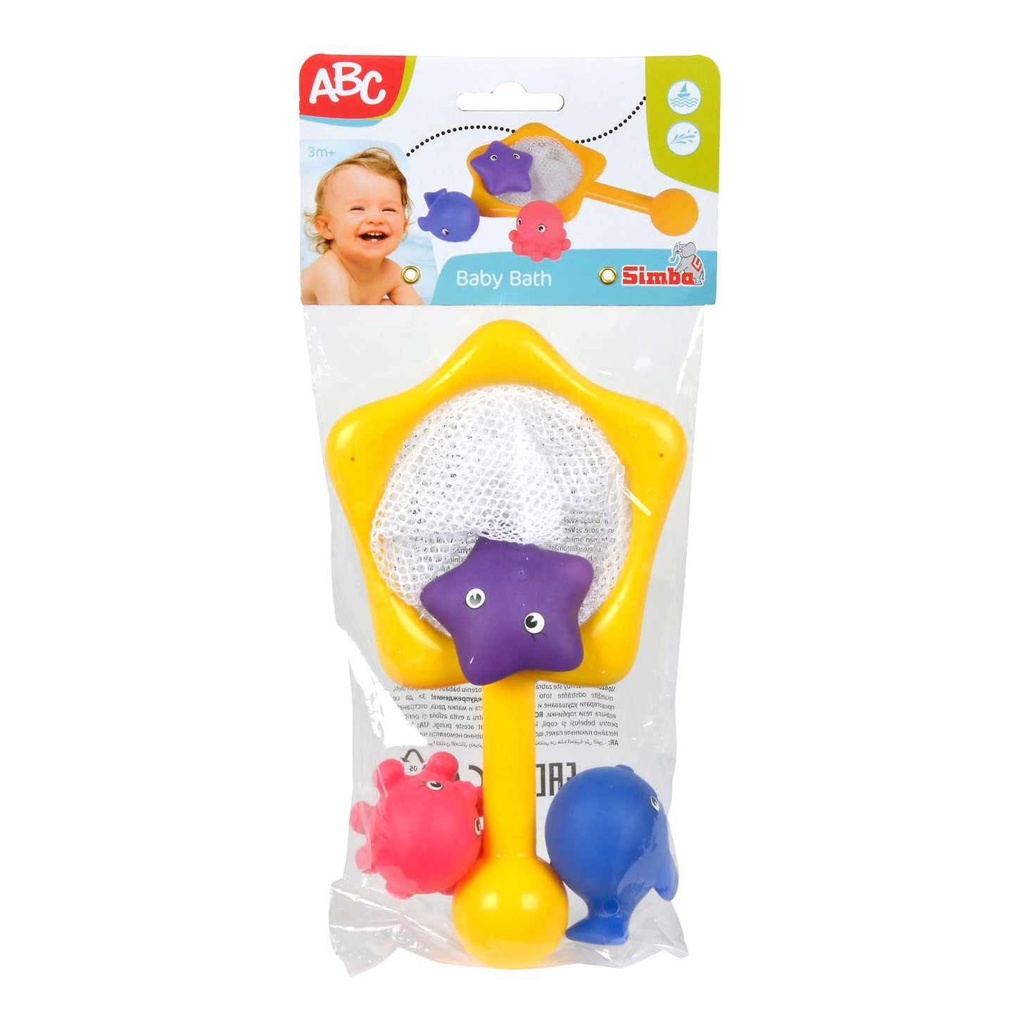 ABC Bath Animals With Landing Net 4dlg.