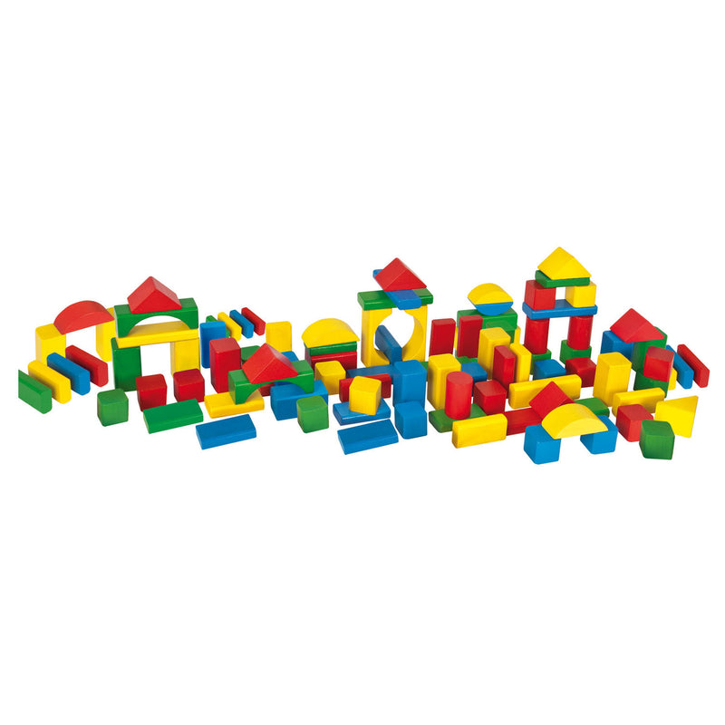 Eichhorn houten gekleurde blokken, 100dlg.
