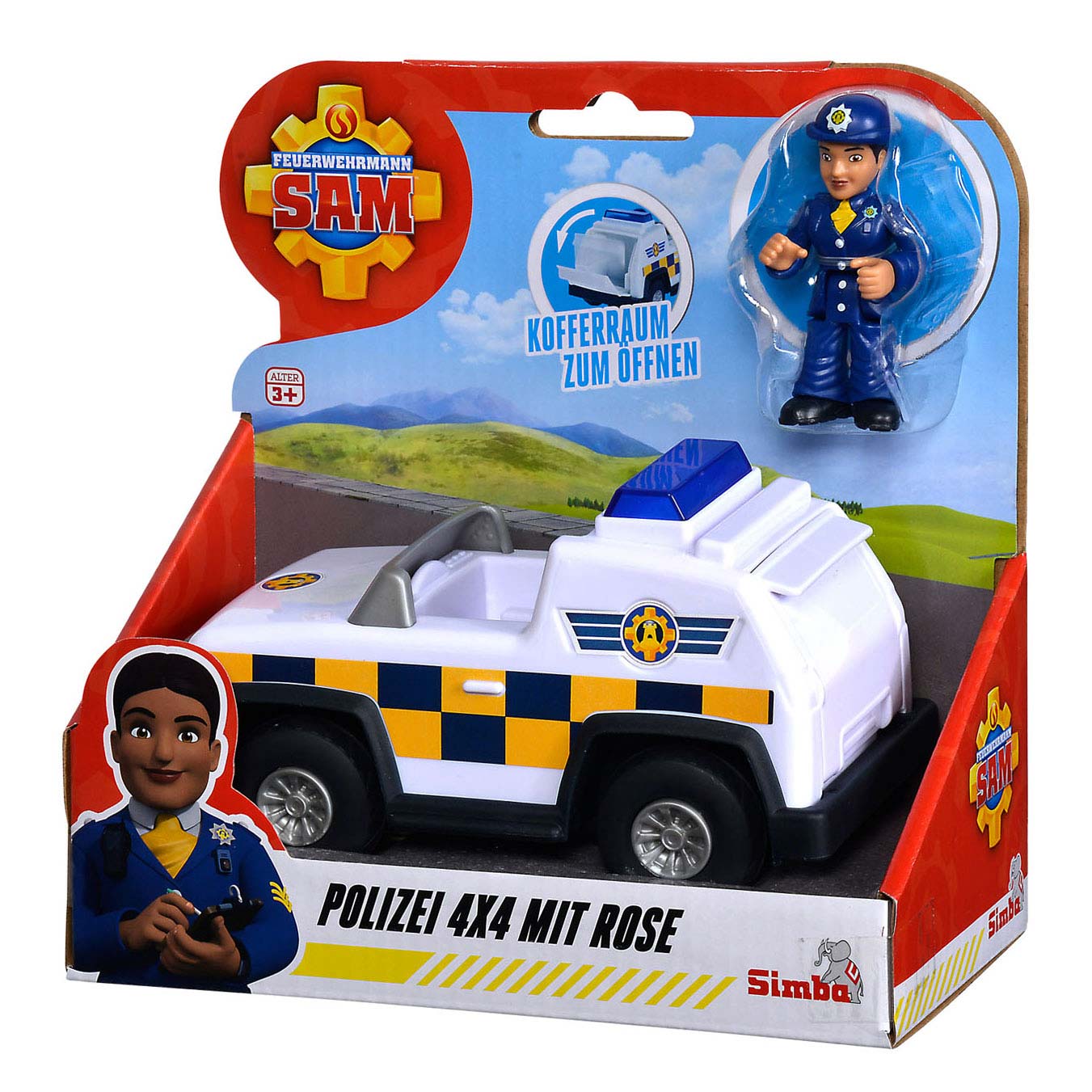 Simba Politie 4x4 Jeep met Speelfiguur