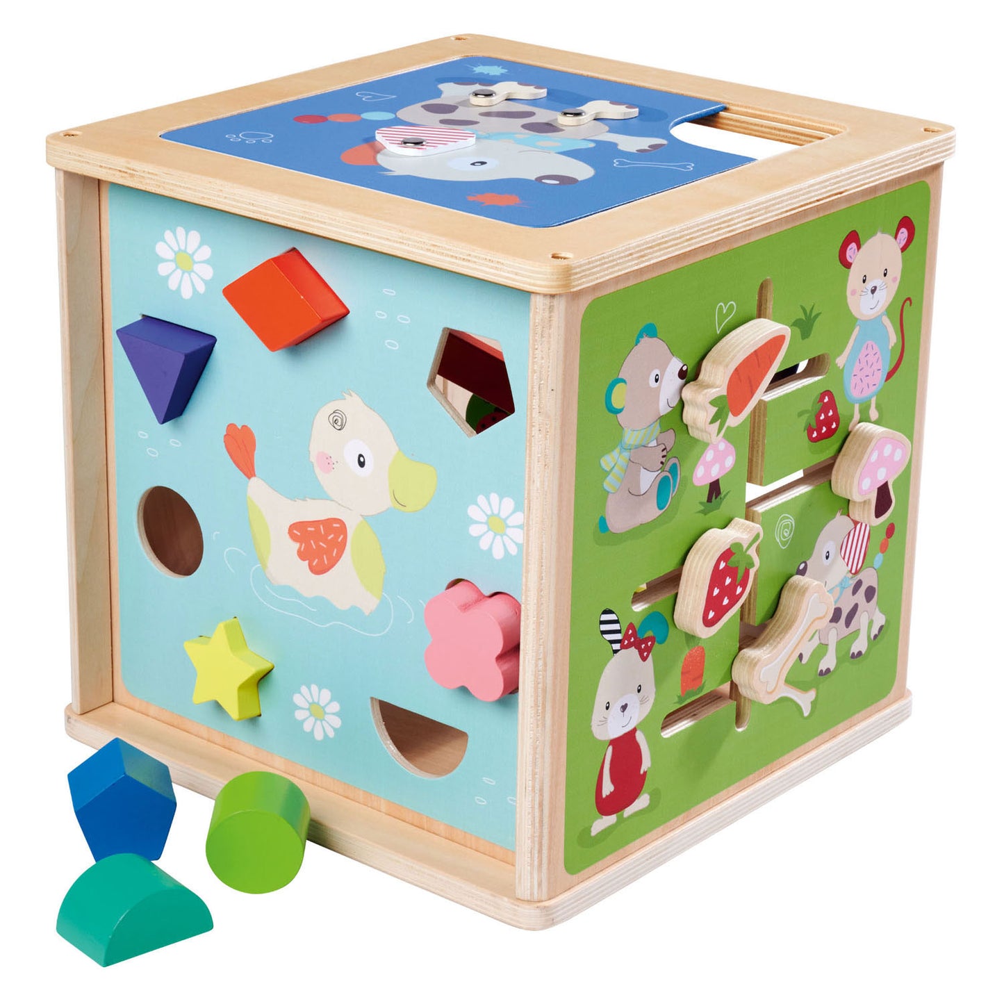 Caja de actividades de Eichhorn Houten con formas