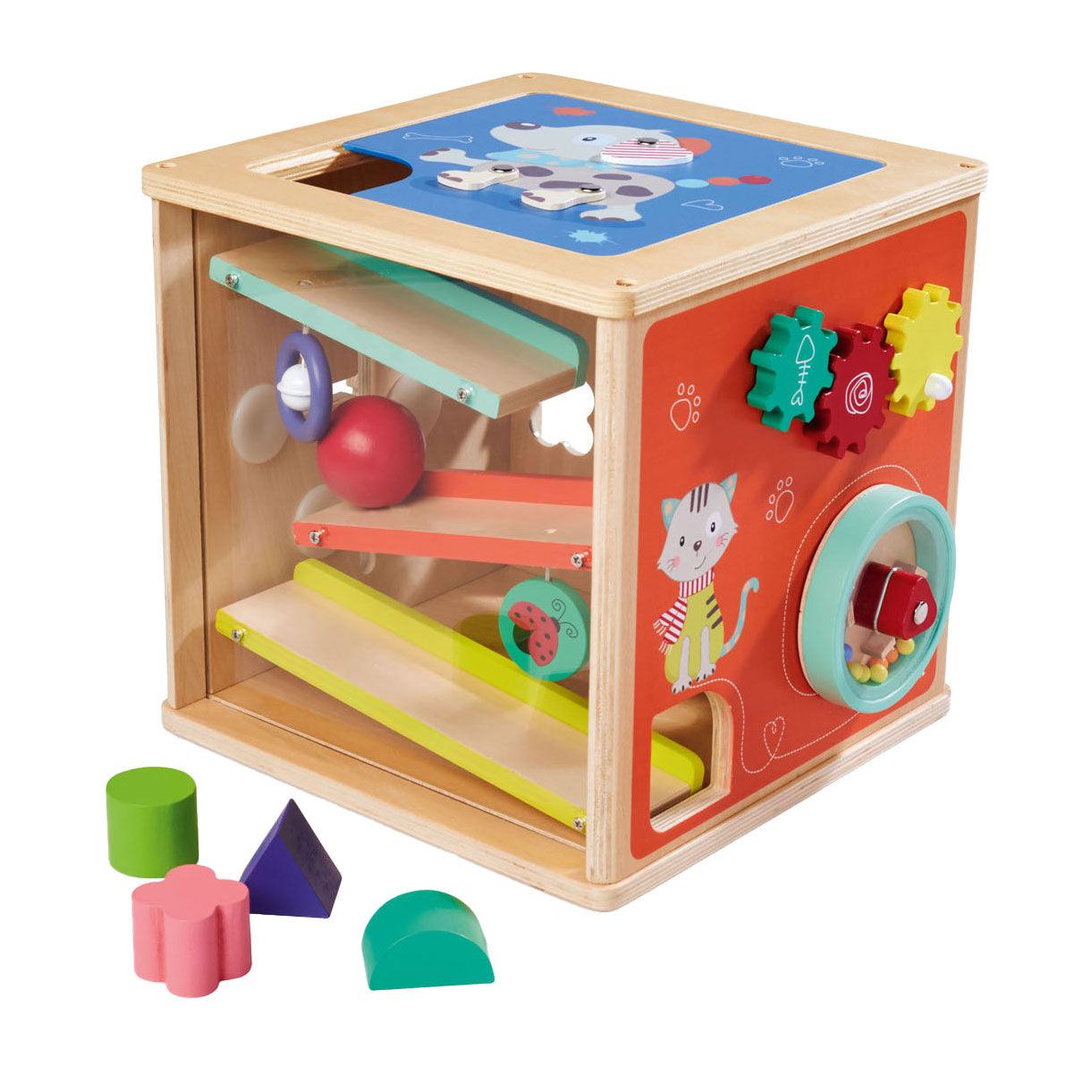 Caja de actividades de Eichhorn Houten con formas