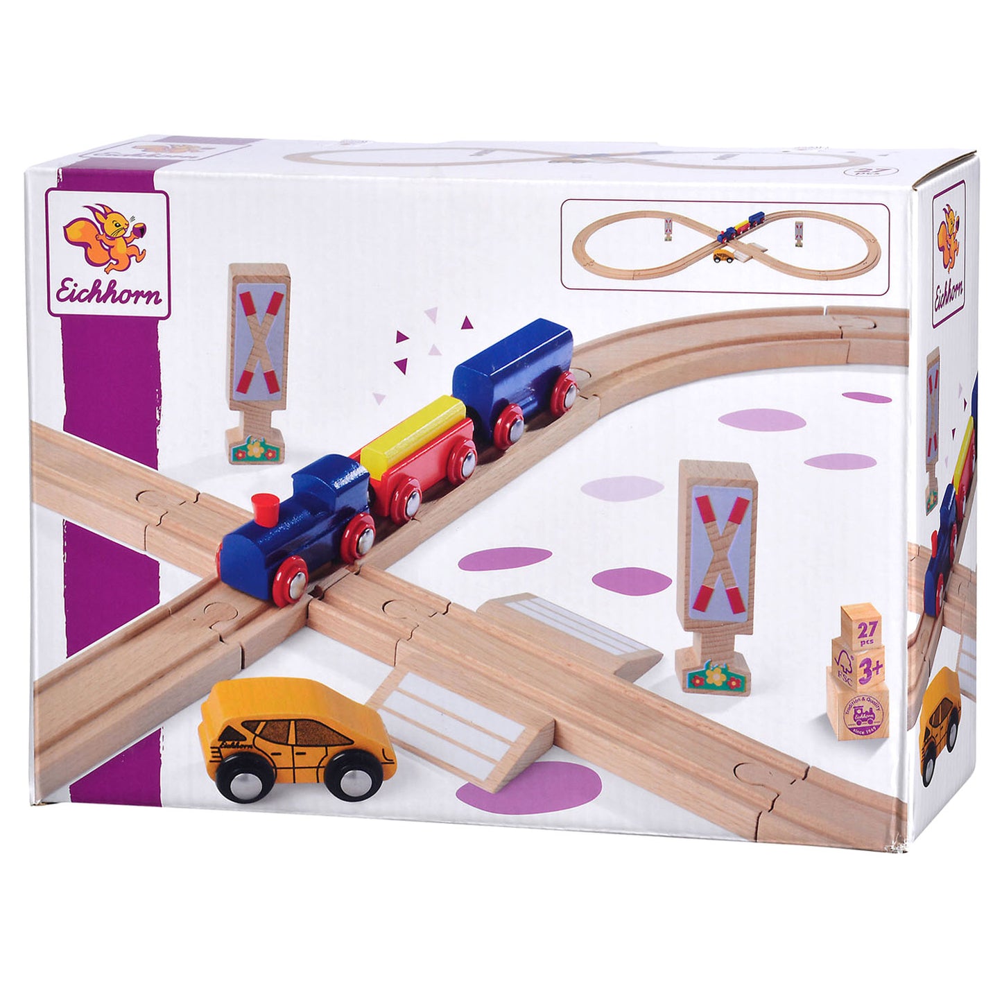 Eichhorn Train Track 8 Figure Play Set, 27dlg.