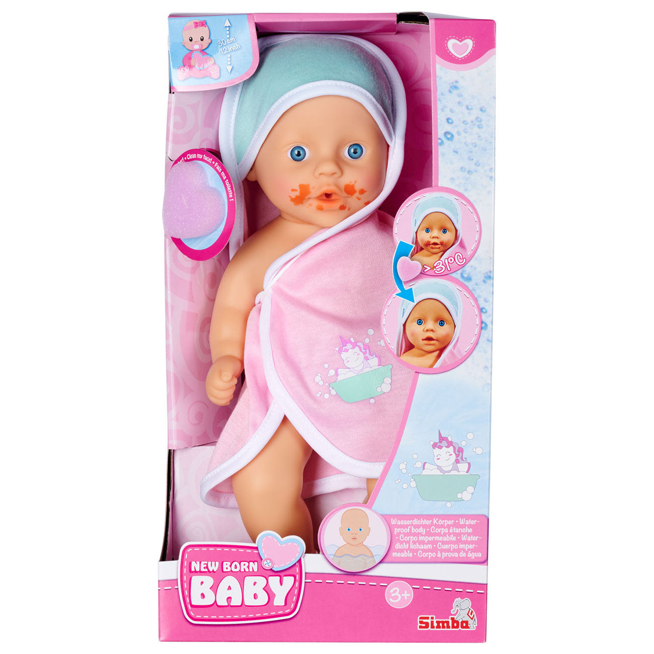 Baby Badpop recién nacido tiene que bañarse