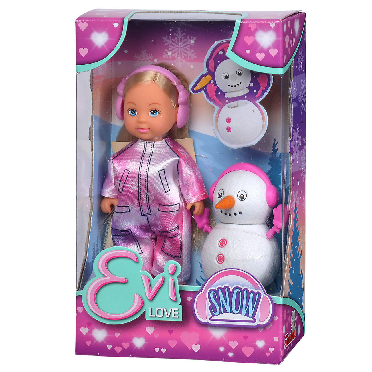 Evi Love Mini Muñeca Con Muñeco De Nieve