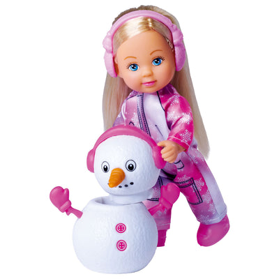 Evi Love Mini Muñeca Con Muñeco De Nieve