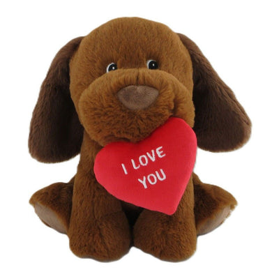 Peluche cane Simba con cuore - 35 cm