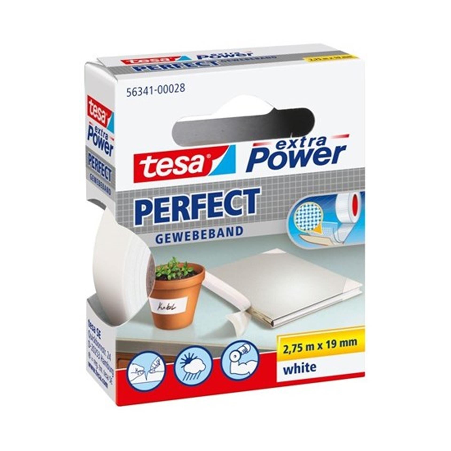 Cinta textil cuantore tesa extra potencia perfecta blanca