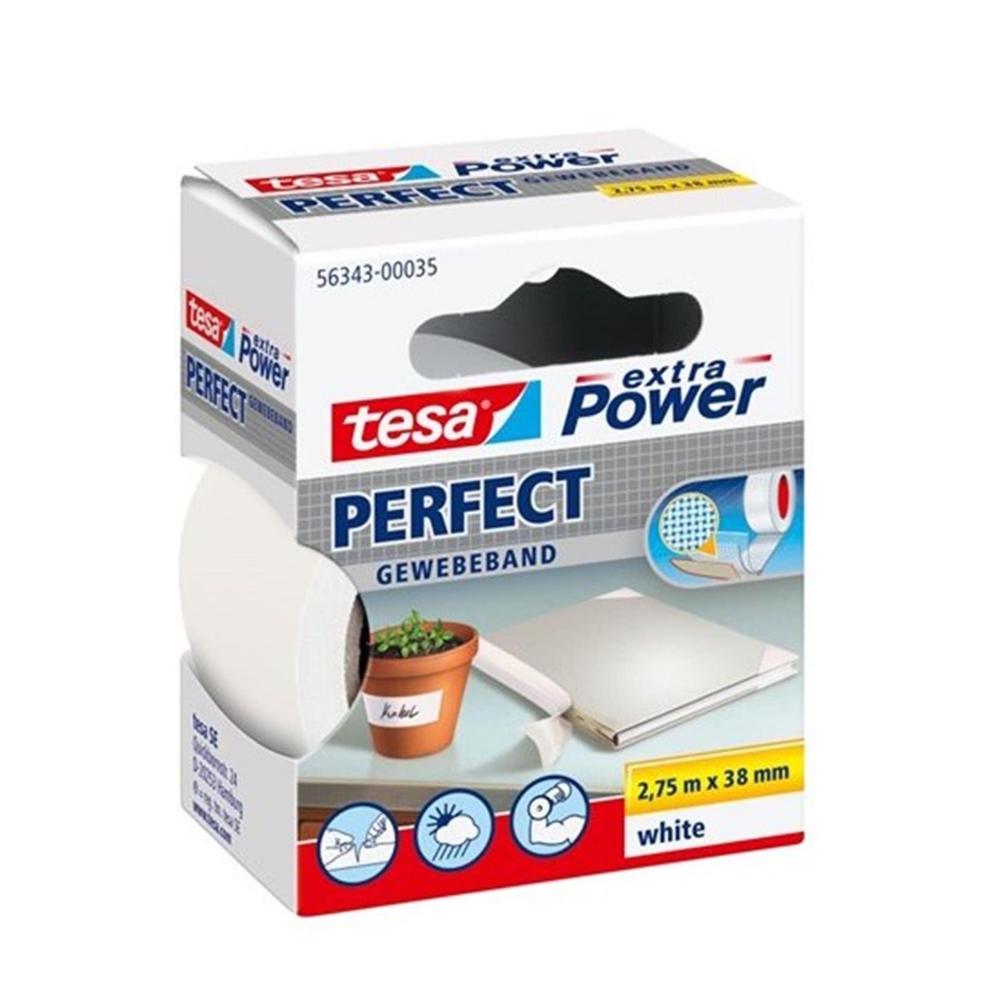 Tesa extra power 38 mm bianco