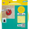 Discos de lijado adhesivos Wolfcraft | corindón | k180 | ø225mm | 5 piezas - 5635000