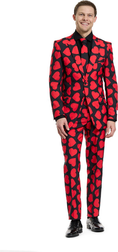 Opposuits rey de corazones - disfraz de hombre - traje - san valentín - rojo - ropa de carnaval - talla 60