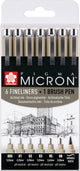 Sakura Pigma Micron Set 6 fineliners e 1 Bumma Bumma