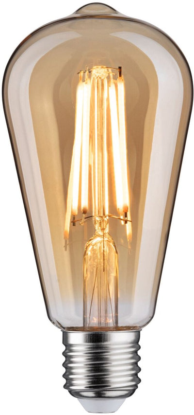 Paulmann 1879 Filament 230 V 3-Step-Dim LED Bulb Rustika E27 3 Step Dim 470LM 6W 1800K Dimmable Gold
