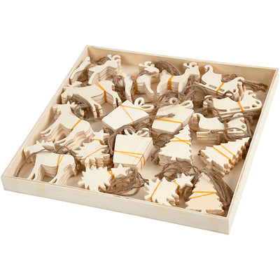 Creative Company Wooden Ornaments Tema di Natale, 90 °.