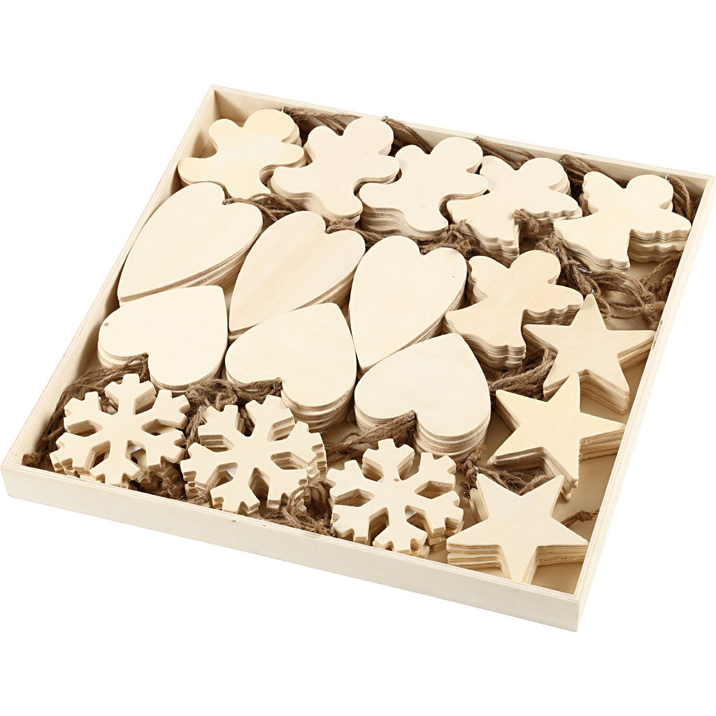 Creativ Company Wooden Ornament Tema de Navidad Buzos, 90º.