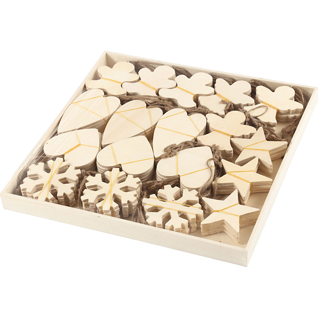 Creativ Company Wooden Ornament Tema de Navidad Buzos, 90º.