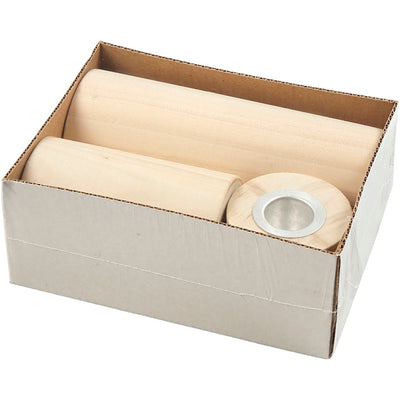 Creative Company Candlesticks, H: 14,5+9+6,5 cm, dimensione del foro 2,3 cm, 3 pezzo 1 scatola