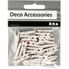 Mini mollette Creativ Company, L: 25 mm, L: 3 mm, bianco, 36 pezzi 1 scatola